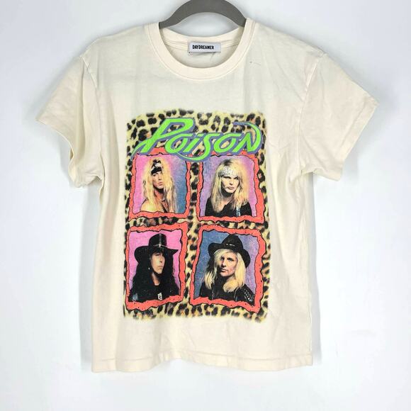 Daydreamer Poison Talk Dirty To Me Tour Tee Short Sleeve Small Cream - Picture 6 of 6